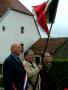 Crmonie du 8 mai 2007 avec  le prsident des anciens combattants, Pierre Faivre, le maire, Michel Mourand et le porte-drapeau par intrim Jean-Louis Guignard