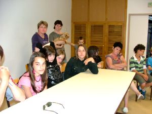 Les jeunes Montinois lors de la runion  la salle de la Bergre.