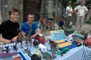 Sur le stand de Paul et Adrien.